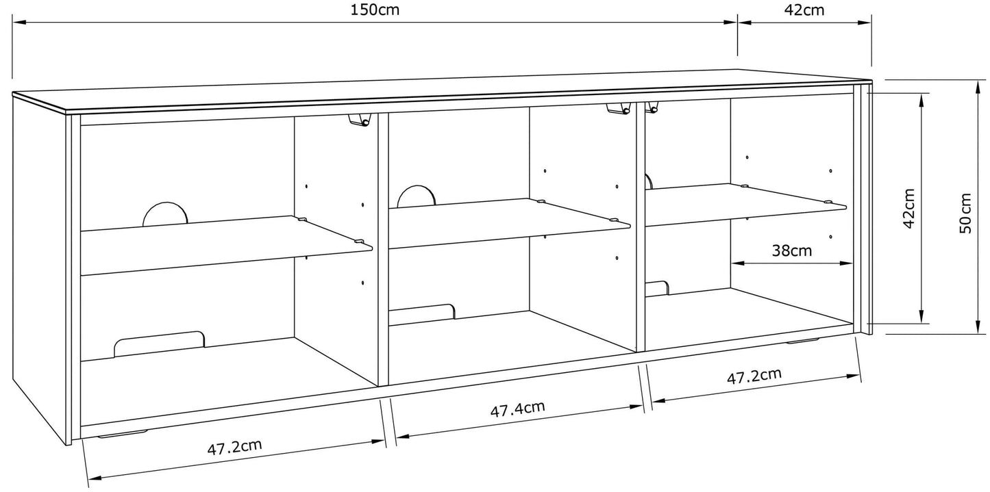 INTEL 1500 LED TV CABINET